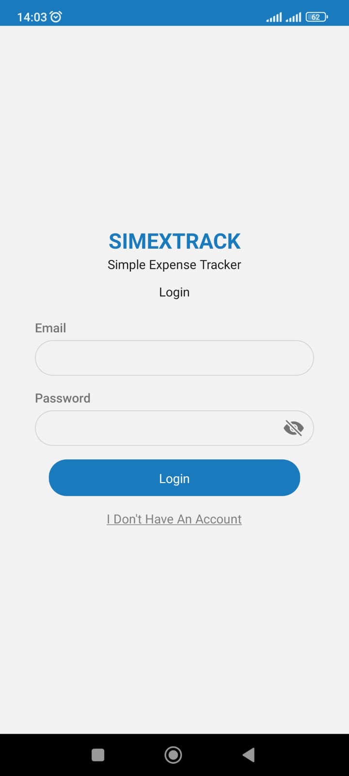 SIMEXTRACK App Screenshot