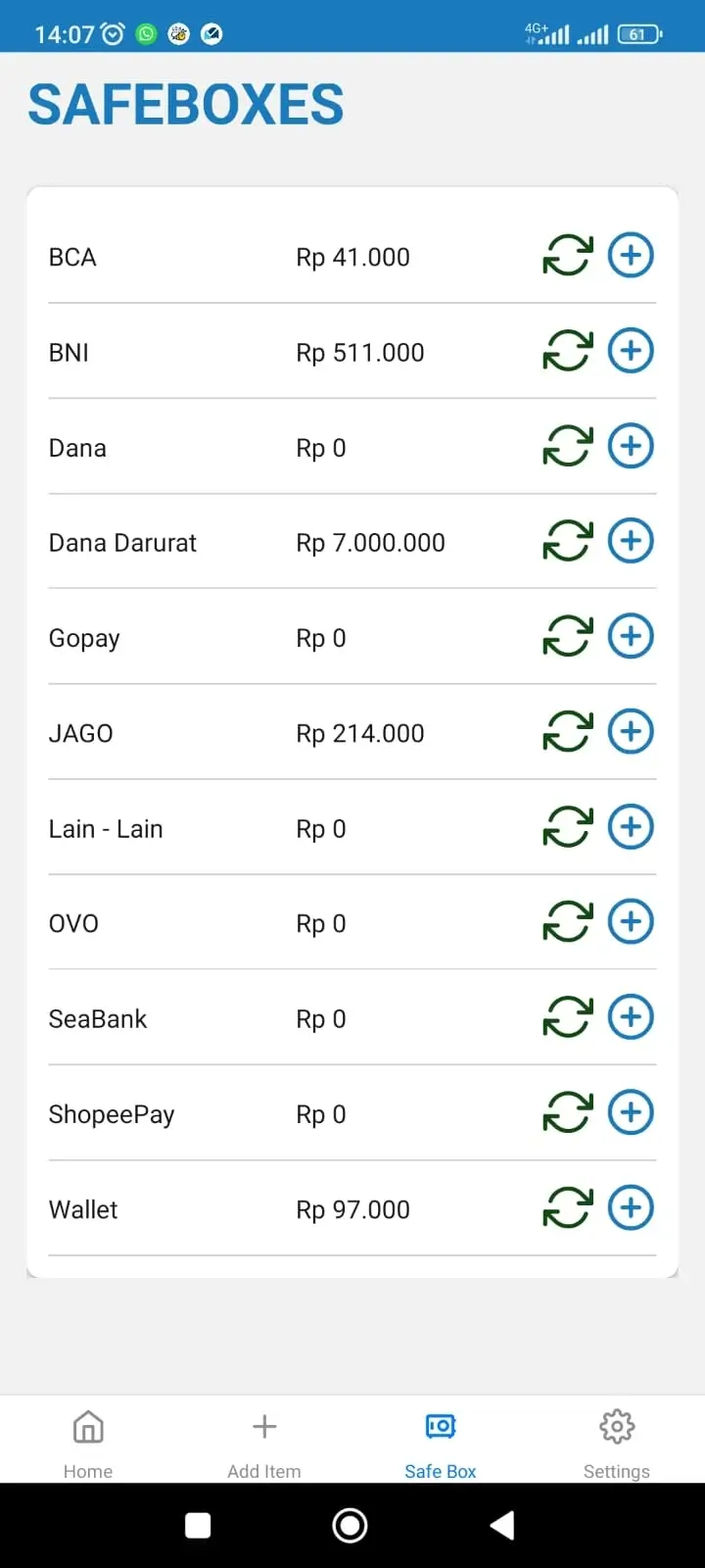 Budget Planning Screenshot